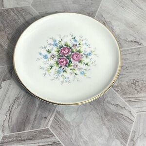 Vintage Schumann Arzberg Bavaria Floral Plate 4.75” Germany Gilt Trim